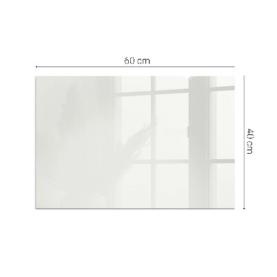 Plaque verre rectangulaire cheminée couleur ivoire