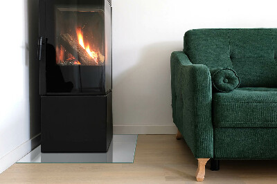 Plaque rectangulaire en verre pour poêle Couleur blanche