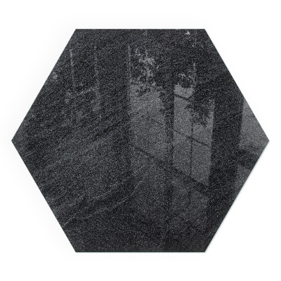 Plaque verre pour poêle hexagonal Motif de pierre naturelle