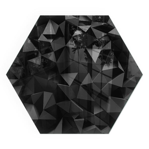 Plaque protection sol devant cheminée en verre Géométrie en trois dimensions