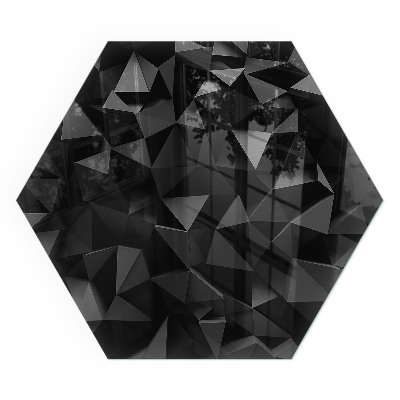 Plaque protection sol devant cheminée en verre Géométrie en trois dimensions