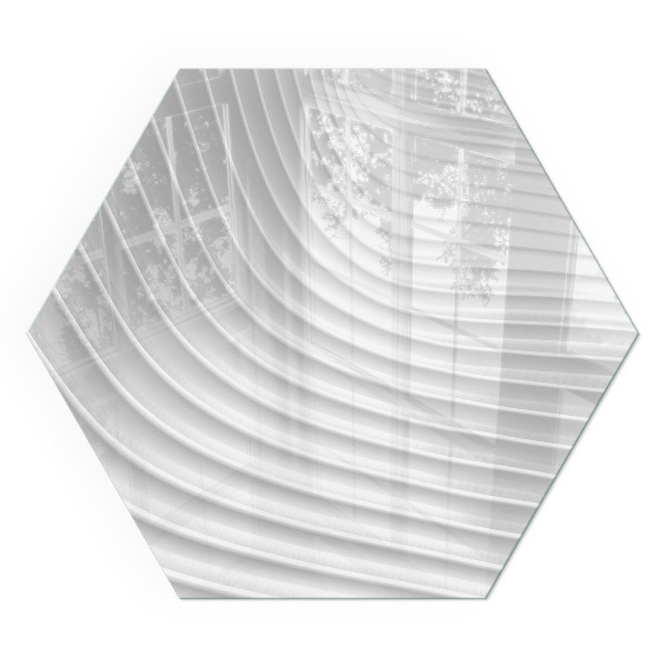 Plaque verre pour poêle hexagonal Vagues de formes subtiles
