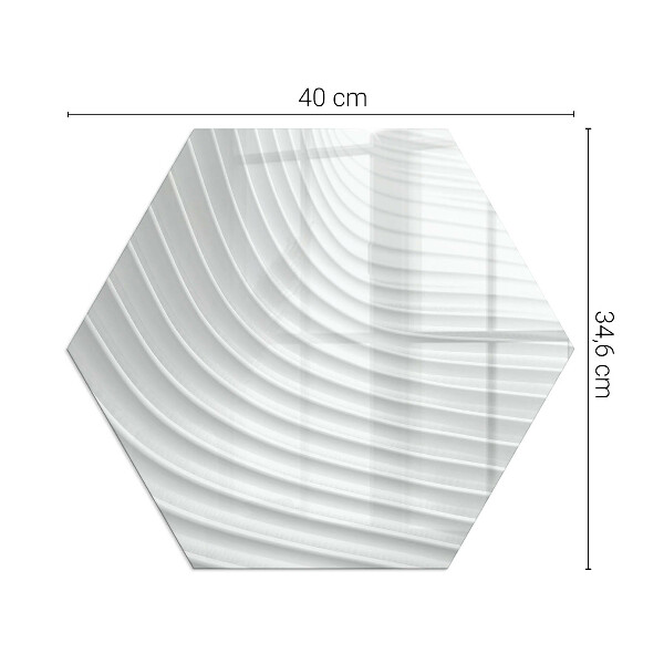 Plaque verre pour poêle hexagonal Vagues de formes subtiles