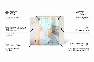 Plaque de sol en verre pour poêle hexagonal formes de nuages ​​abstraites dans les solides