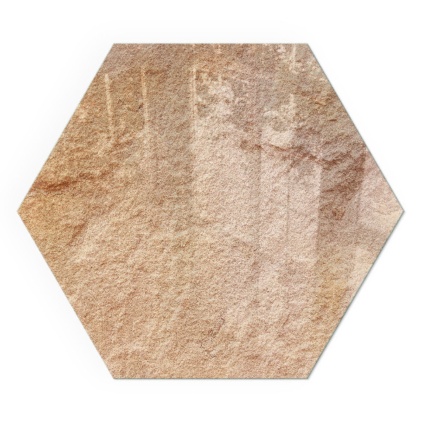 Plaque verre pour poêle hexagonal La nature de la structure en pierre