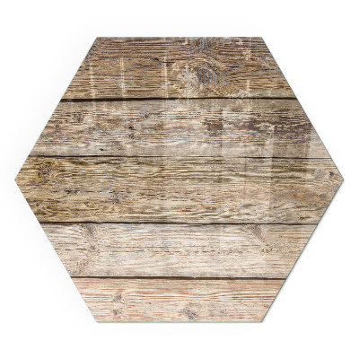 Plaque de sol en verre pour poêle hexagonal Mosaïque en bois dans l'agencement
