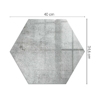 Plaque verre pour poêle hexagonal motif en béton brut