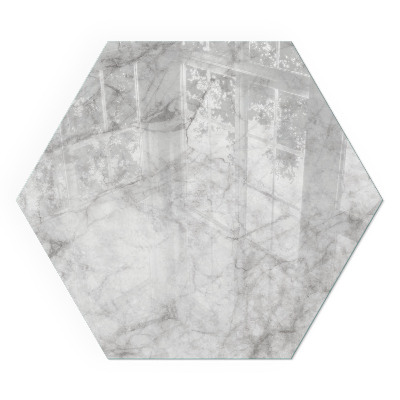 Plaque verre pour poêle hexagonal Texture marbrée dans un style élégant