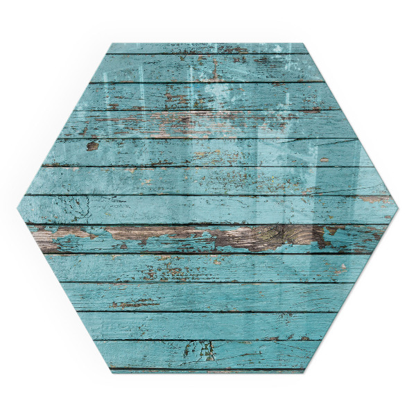 Plaque verre pour poêle hexagonal Planches rustiques de style naturel