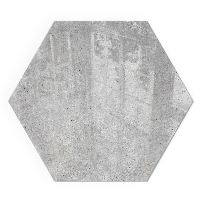 Plaque de sol en verre pour poêle hexagonal Texture de béton dans un style brut