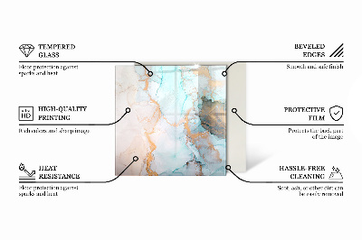 Plaque protection sol devant cheminée en verre grain de bois naturel