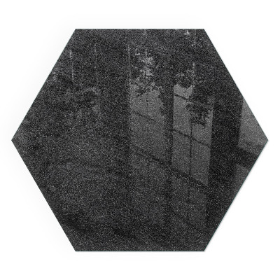 Plaque verre pour poêle hexagonal Modèle de structure de pierre