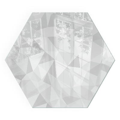 Plaque de sol en verre pour poêle hexagonal Abstraction géométrique des formes