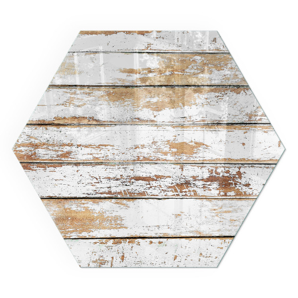 Plaque protection sol devant cheminée en verre planche en bois rouillée