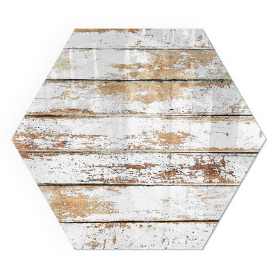 Plaque protection sol devant cheminée en verre planche en bois rouillée