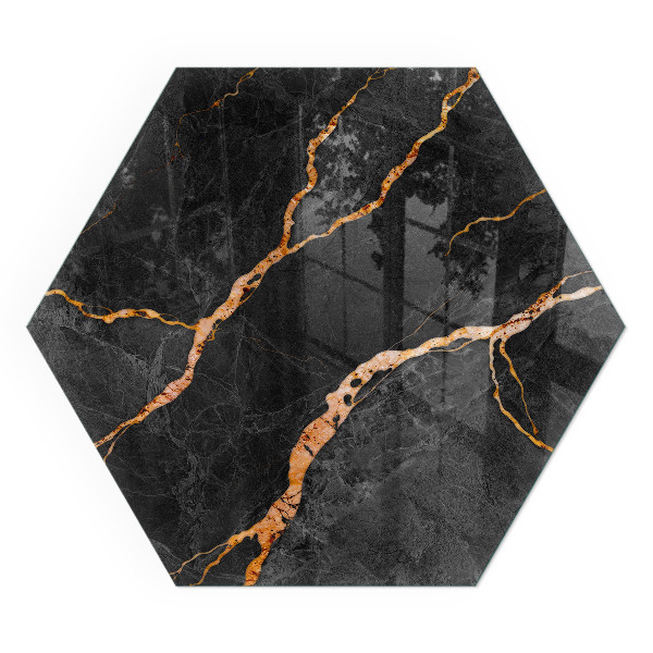 Plaque protection sol devant cheminée en verre Style marbre avec veinage délicat