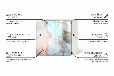 Plaque de sol en verre pour poêle hexagonal Feuilles tropicales en arrière-plan