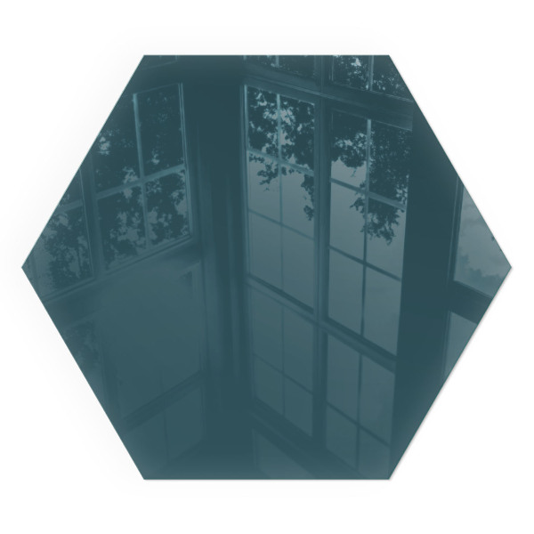 Plaque verre pour poêle hexagonal Couleur de la mer