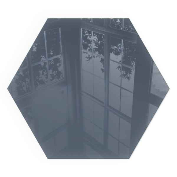 Plaque verre pour poêle hexagonal Couleur : Bleu foncé