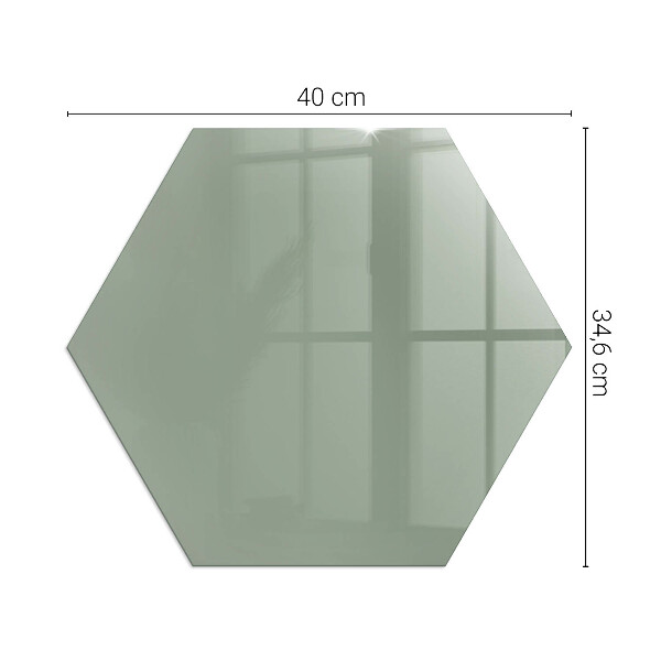 Plaque de sol en verre pour poêle hexagonal couleur gris-vert