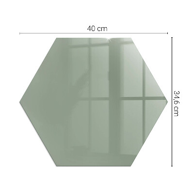 Plaque de sol en verre pour poêle hexagonal couleur gris-vert