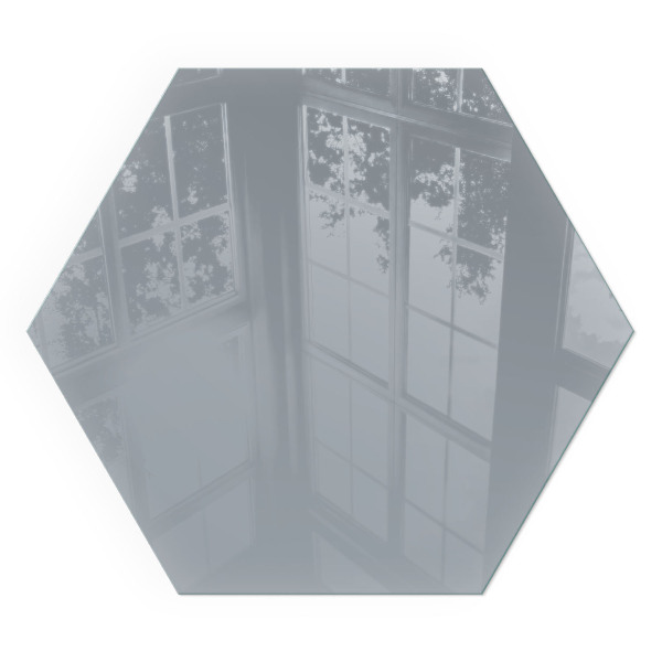 Plaque verre pour poêle hexagonal Couleur grise