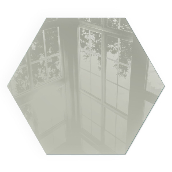 Plaque verre pour poêle hexagonal Couleur gris-vert