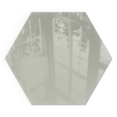 Plaque verre pour poêle hexagonal Couleur gris-vert