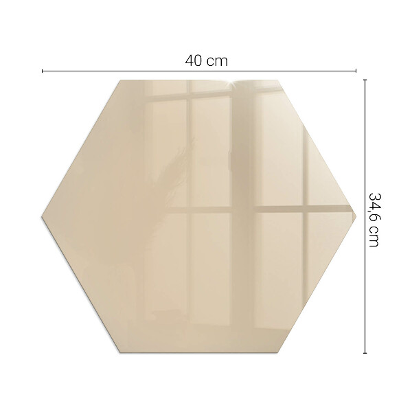 Plaque verre pour poêle hexagonal Couleur beige