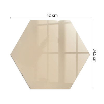 Plaque verre pour poêle hexagonal Couleur beige