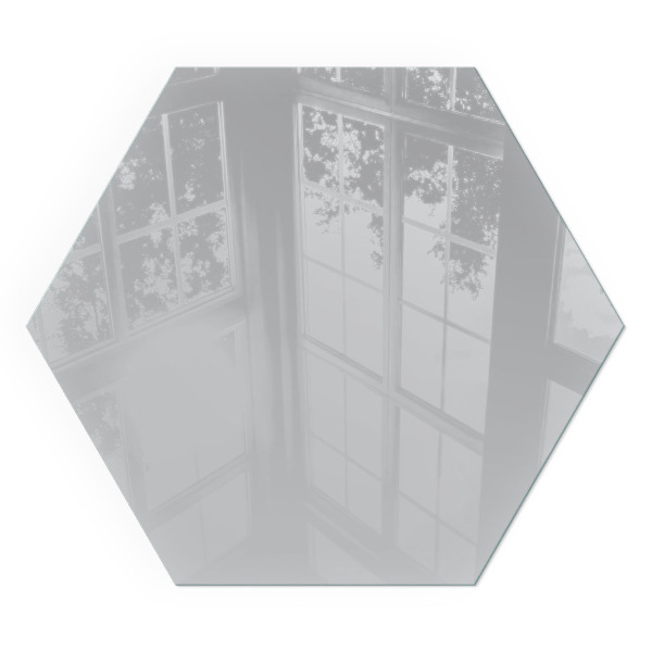 Plaque verre pour poêle hexagonal Couleur gris clair