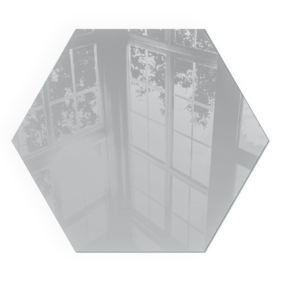 Plaque verre pour poêle hexagonal Couleur gris clair