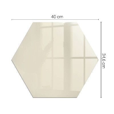 Plaque de sol en verre pour poêle hexagonal Couleur beige