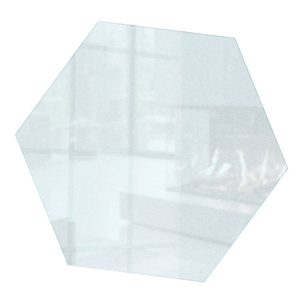 Plaque de sol pour poêle hexagone À effet verre dépoli