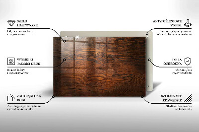 Dessous de verre pour bougies funéraires Planche de bois foncé