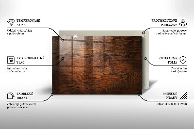 Dessous de verre pour bougies funéraires Planche de bois foncé