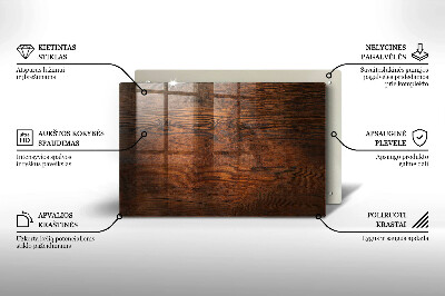 Dessous de verre pour bougies funéraires Planche de bois foncé