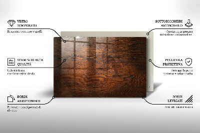 Dessous de verre pour bougies funéraires Planche de bois foncé