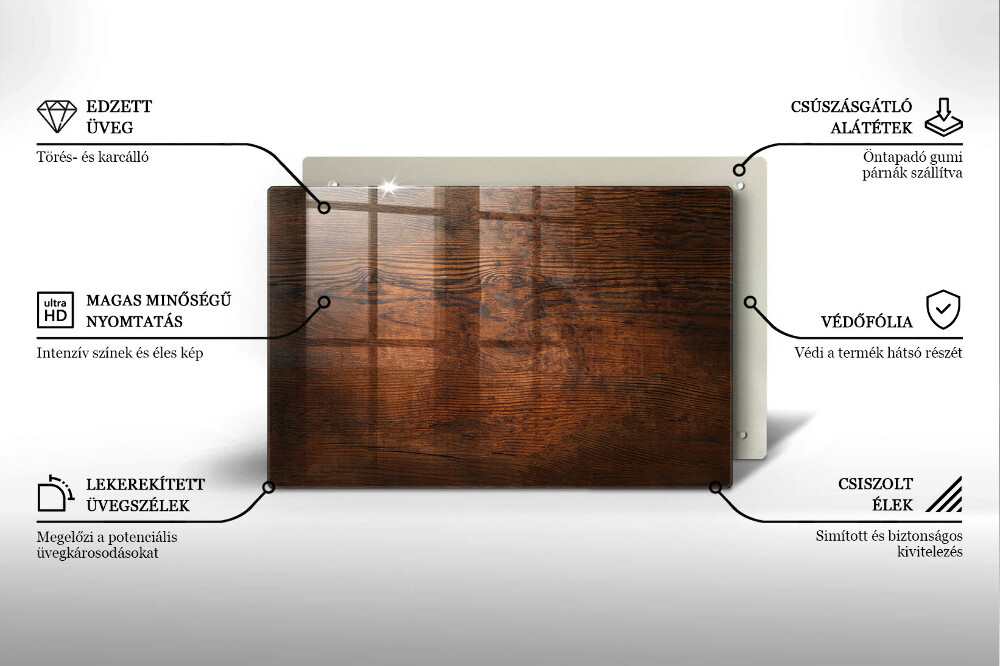 Dessous de verre pour bougies funéraires Planche de bois foncé