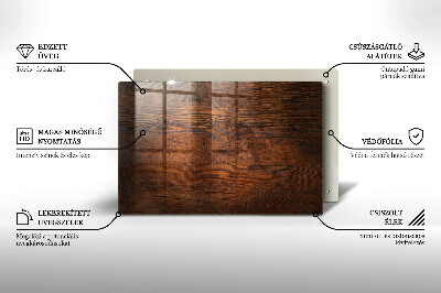 Dessous de verre pour bougies funéraires Planche de bois foncé