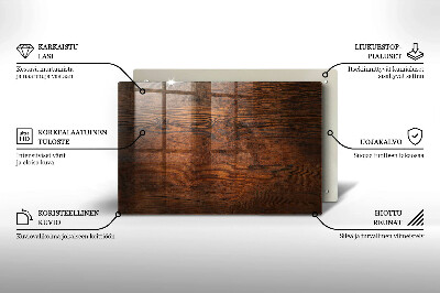 Dessous de verre pour bougies funéraires Planche de bois foncé