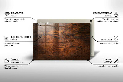 Dessous de verre pour bougies funéraires Planche de bois foncé