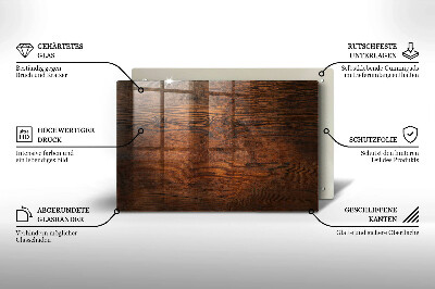 Dessous de verre pour bougies funéraires Planche de bois foncé