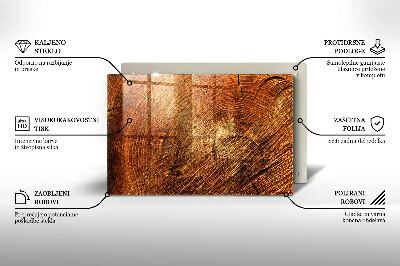 Dessous de verre pour bougies funéraires Grain de bois de l'arbre