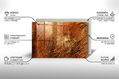 Dessous de verre pour bougies funéraires Grain de bois de l'arbre