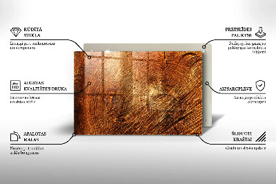 Dessous de verre pour bougies funéraires Grain de bois de l'arbre