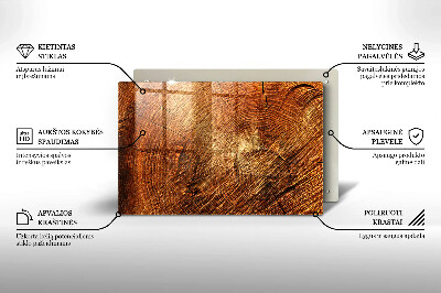 Dessous de verre pour bougies funéraires Grain de bois de l'arbre