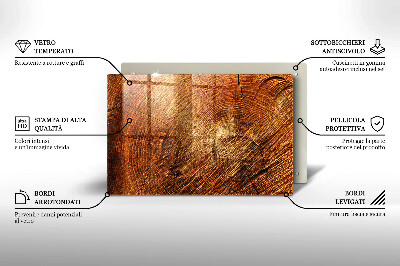 Dessous de verre pour bougies funéraires Grain de bois de l'arbre