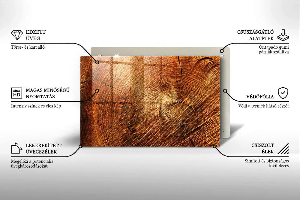 Dessous de verre pour bougies funéraires Grain de bois de l'arbre