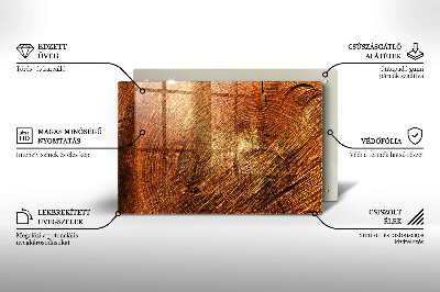 Dessous de verre pour bougies funéraires Grain de bois de l'arbre